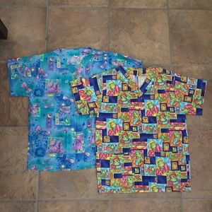 Two scrub tops